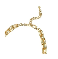 Women's The Braid Pin-Link Chain Necklace - California Gold
