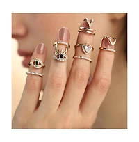 Women's The Malocchio Nail Rings - California Gold (Set Of 5)