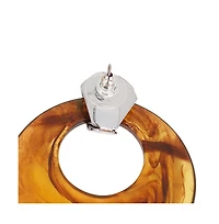 Women's The Circular-Panthera Statement Earrings - Metallic Silver