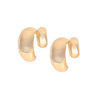 Women's The Chunky-Unbalanced Half-Hoop Earrings - California Gold