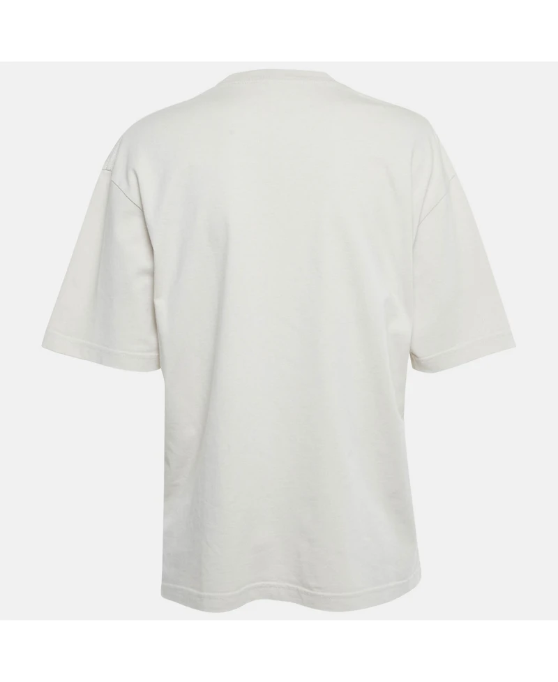 Pre-Owned Balenciaga Women's Logo Print Cotton Crewneck T-Shirt