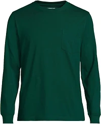 Lands' End Men's Super-t Long Sleeve T-Shirt with Pocket