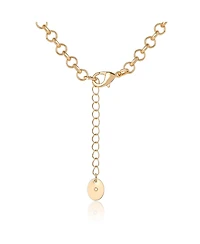 Juicy Couture Logo in Heart Pave Necklace - Gold tone