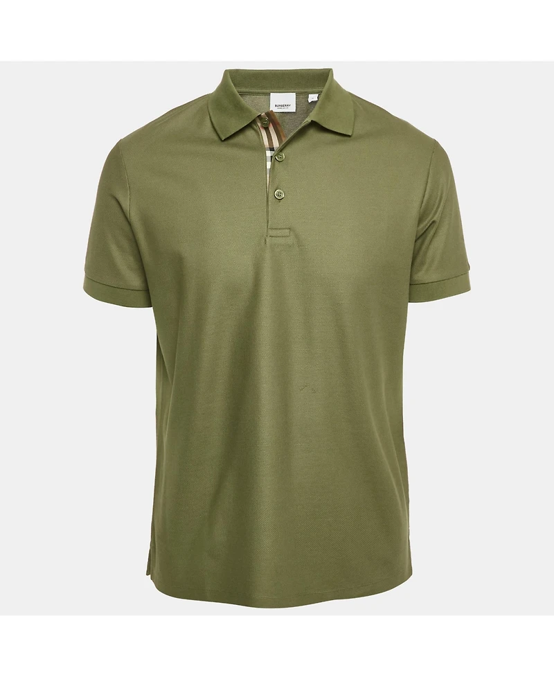 Pre-Owned Burberry Men's Pique Cotton Polo T-Shirt