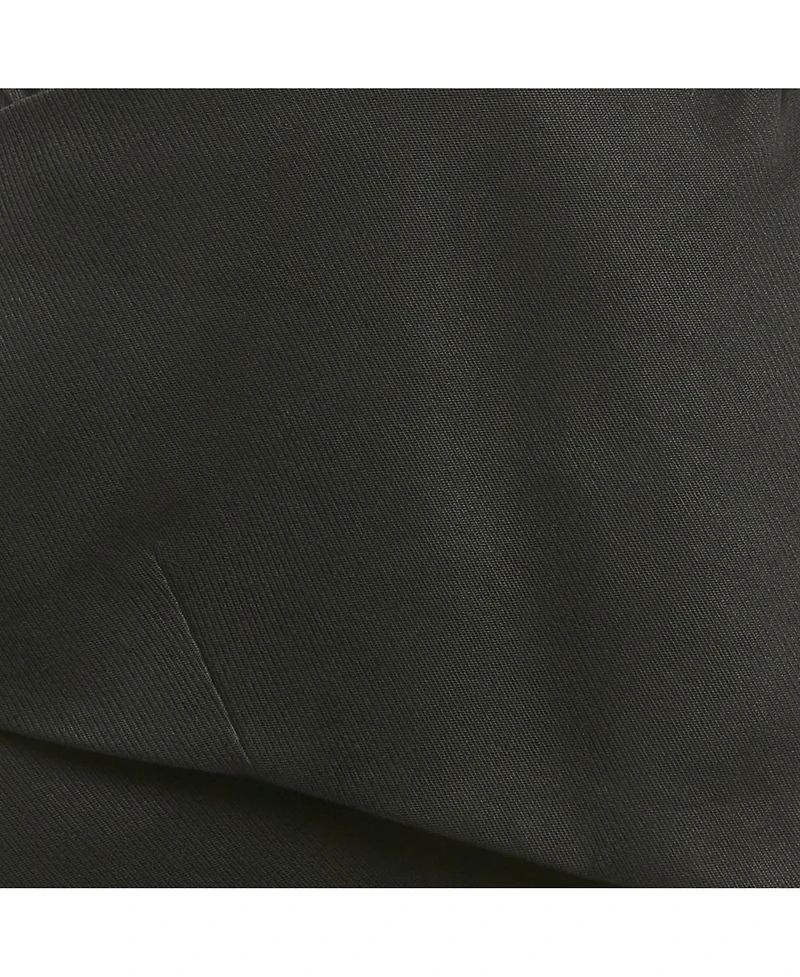 Pre-Owned Balenciaga Women's Black And Pink Gabardine Asymmetrical Overlap Pencil Skirt