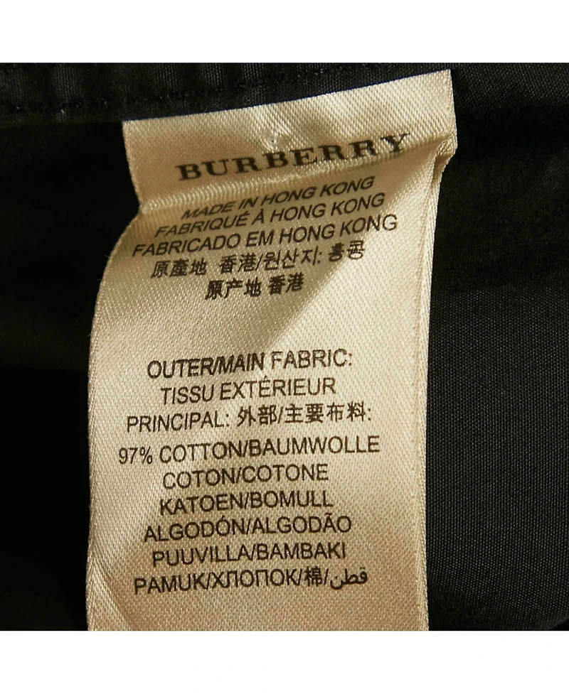 Pre-Owned Burberry Men's Black Cotton Long Sleeve Shirt