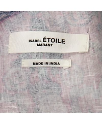 Pre-Owned Isabel Marant Women's Etoile Pink Printed Linen One-Shoulder Ruffled Top