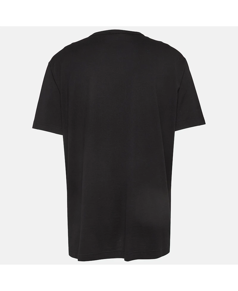 Pre-Owned Dolce & Gabbana Men's Embroidered Cotton Knit Crew Neck T-Shirt