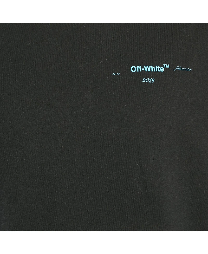 Pre-Owned Off-White Men's Pre-Owned Logo Print Cotton Crew Neck Oversized T-Shirt