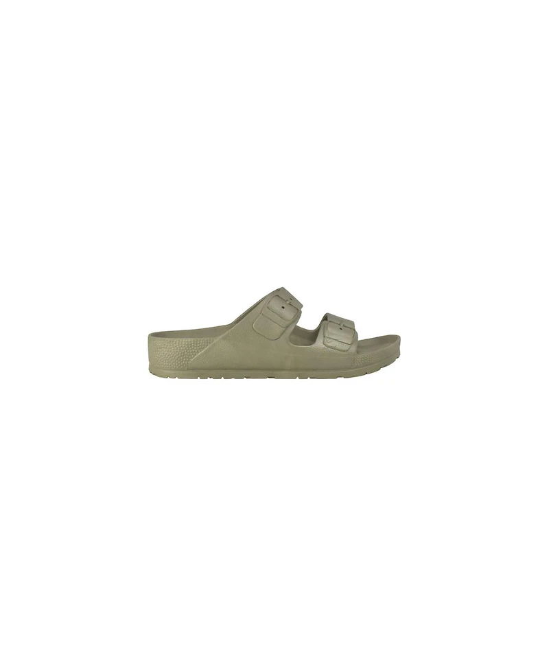 Tecs Women's Two Band Sandals Light Gray