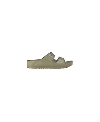 Tecs Women's Two Band Sandals Light Gray