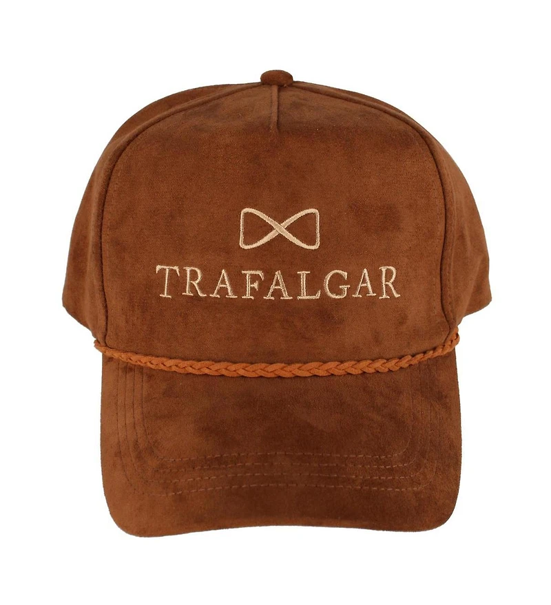 Trafalgar Men's Traflagar's Faux Suede 5 Panel Cap with Braided Rope