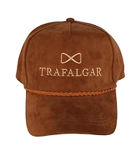Trafalgar Men's Traflagar's Faux Suede 5 Panel Cap with Braided Rope