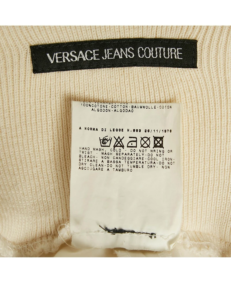 Pre-Owned Versace Women's Jeans Couture Chiffon And Rib Knit Trim Joggers