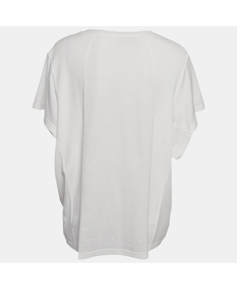 Pre-Owned Chloe Women's White Cotton Jersey Loose Fit T-Shirt
