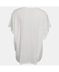 Pre-Owned Chloe Women's White Cotton Jersey Loose Fit T-Shirt