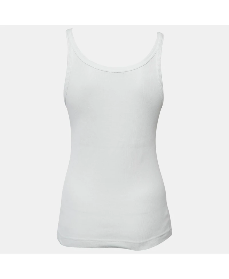 Pre-Owned Dolce & Gabbana Women's White Rib Knit Tank Top