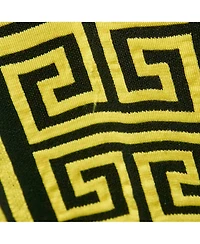 Pre-Owned Versace Women's Black/yellow Greca Pattern Jersey Crewneck Sweatshirt