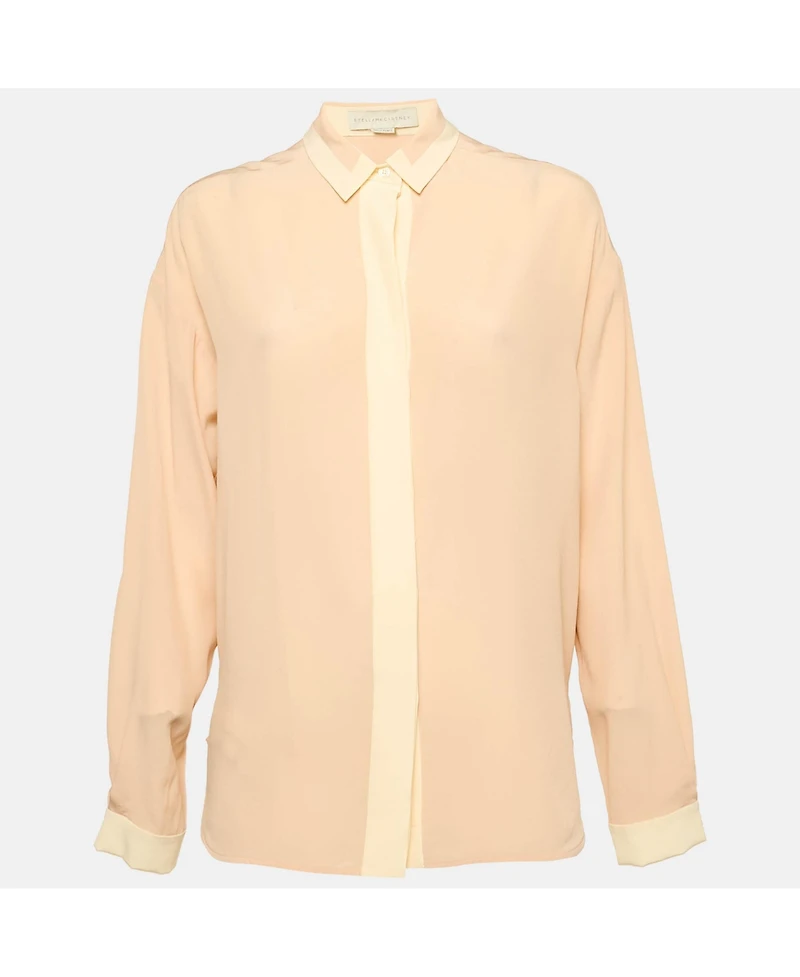 Pre-Owned Stella Mccartney Women's Pink Silk Long Sleeve Shirt