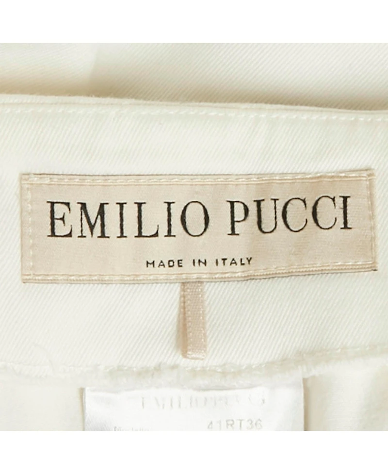 Pre-Owned Emilio Pucci Women's Cotton Gabardine Trousers