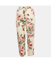 Pre-Owned Dolce & Gabbana Women's Print Jacquard Trousers