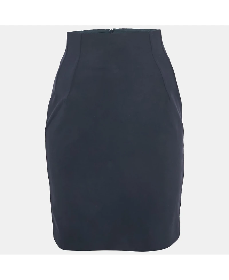 Pre-Owned Stella Mccartney Women's Navy Blue Cotton Blend Pencil Skirt