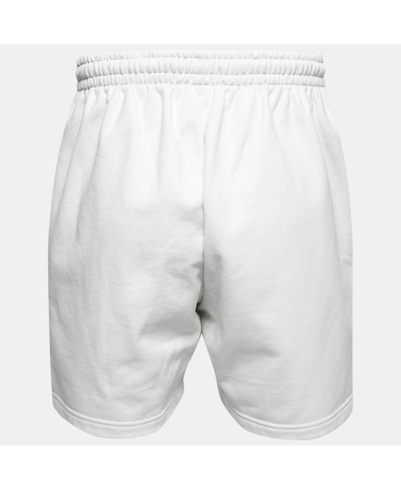 Pre-Owned Balenciaga Men's White Logo Embroidered Cotton Shorts