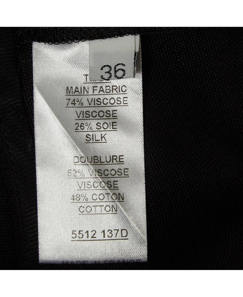 Pre-Owned Balmain Women's Black Gabardine Flared Trousers