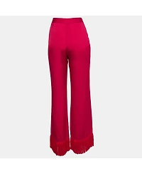 Pre-Owned Stella Mccartney Women's Satin Tassels Detail Trousers