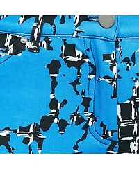 Pre-Owned Balenciaga Women's Blue Printed Denim Skinny Jeans