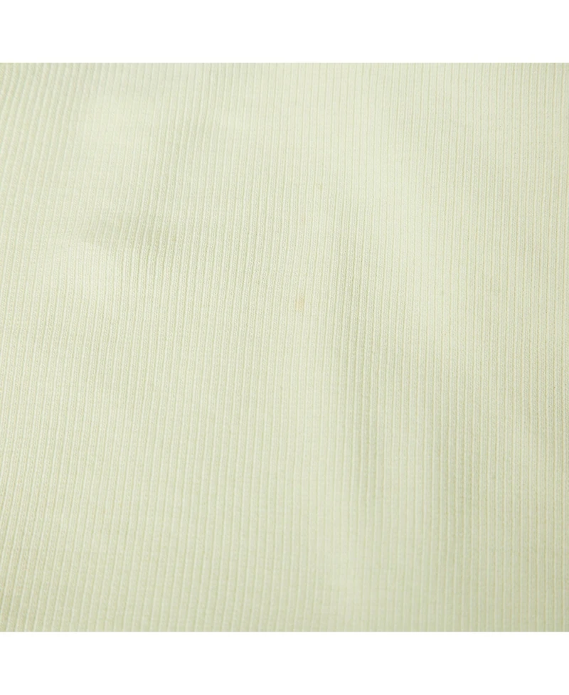 Pre-Owned Off-White Women's Green Logo Print Rib Knit Crop Tank Top