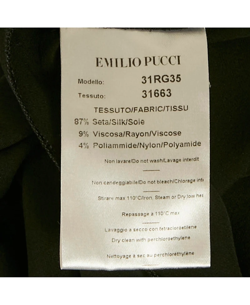 Pre-Owned Emilio Pucci Women's Black Lace Trim Silk Jumpsuit