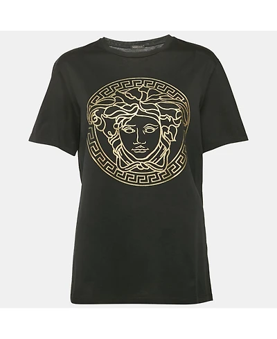 Pre-Owned Versace Women's Medusa Print Jersey T-Shirt