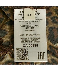 Pre-Owned Isabel Marant Women's Animal Print Jersey Joshua Leggings