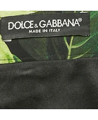 Pre-Owned Dolce & Gabbana Women's Black Rose Printed Silk Pencil Skirt