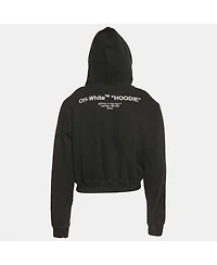 Pre-Owned Off-White Women's White Logo Embroidered Cotton Hoodie