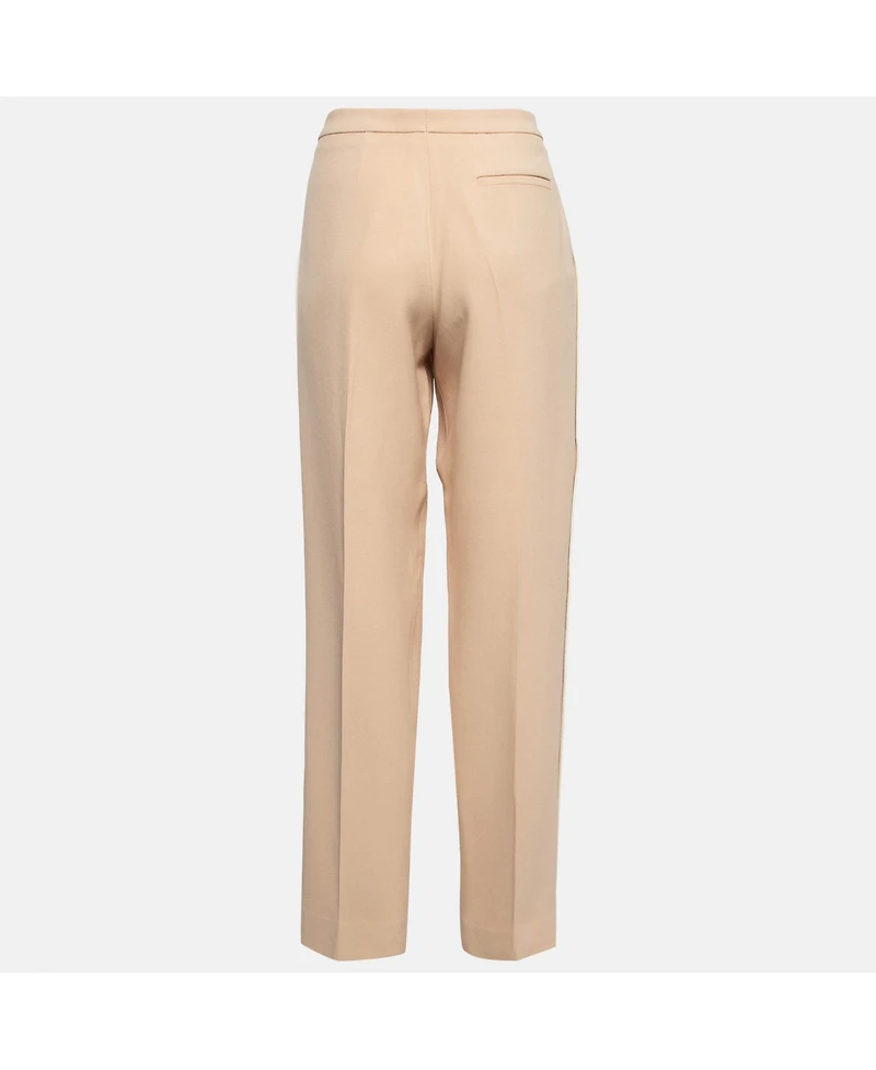 Pre-Owned Chloe Women's Light Beige Crepe Trousers