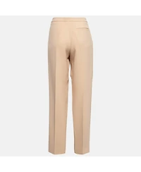 Pre-Owned Chloe Women's Light Beige Crepe Trousers