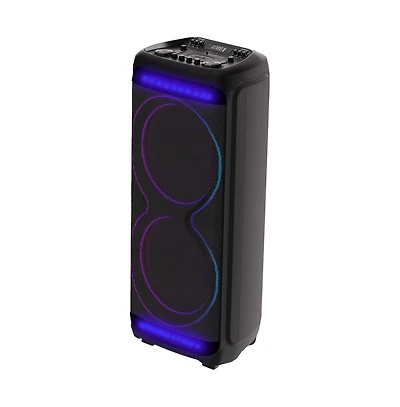 Supersonic 2×15" Bluetooth Light Show Party Speaker with Wireless Microphone and Remote
