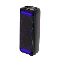 Supersonic 2×15" Bluetooth Light Show Party Speaker with Wireless Microphone and Remote