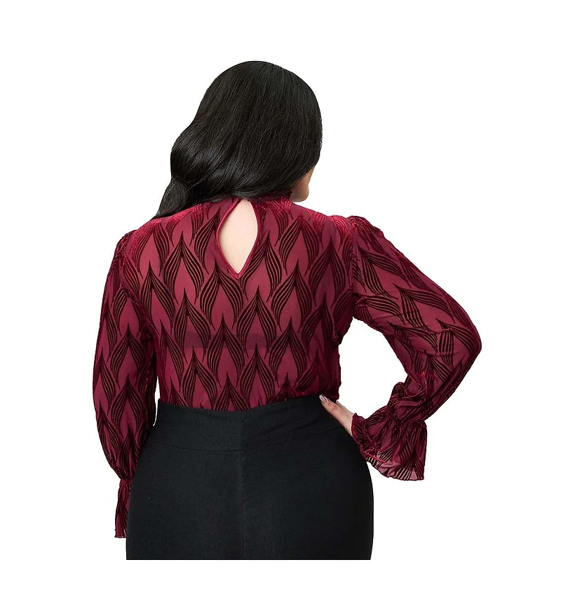 Unique Vintage Plus Donna Blouse