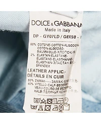 Pre-Owned Dolce & Gabbana Men's Blue Distressed Denim Classic Jeans