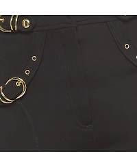 Pre-Owned Versace Women's Jeans Couture Black Belt Pocket Detail Skinny Pants