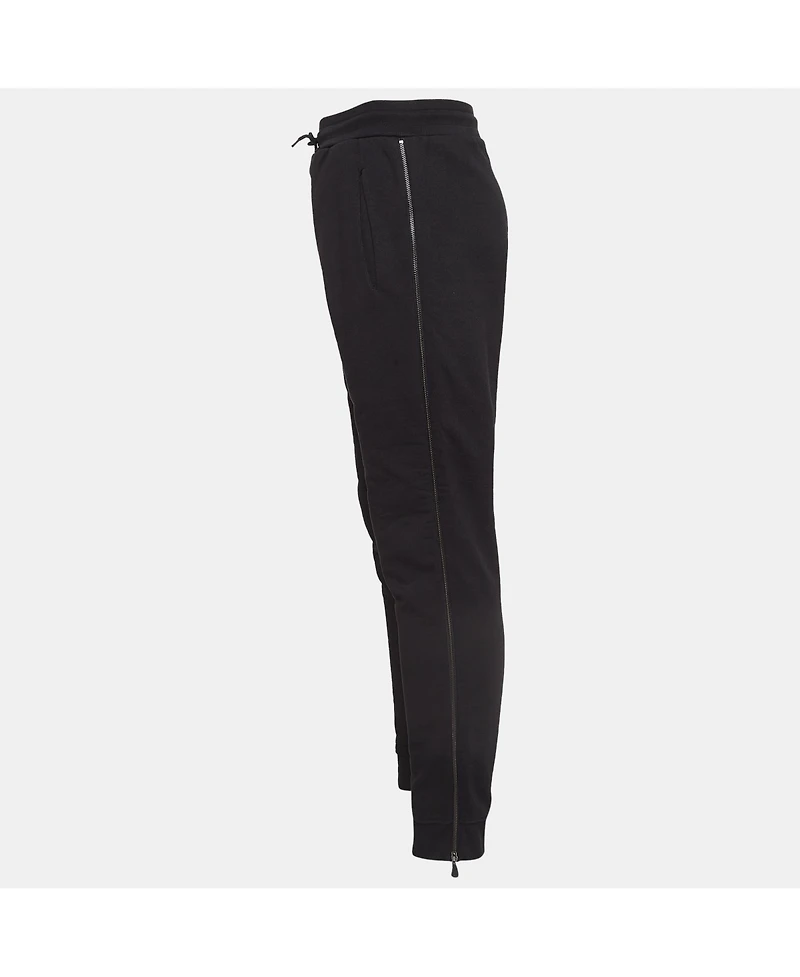 Pre-Owned Alexander Mcqueen Women's Black Heavy Knit Zipper Detail Joggers