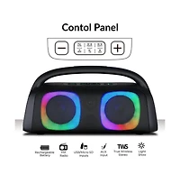 Portable Bluetooth Speaker with Rgb Light Effects and Remote Control