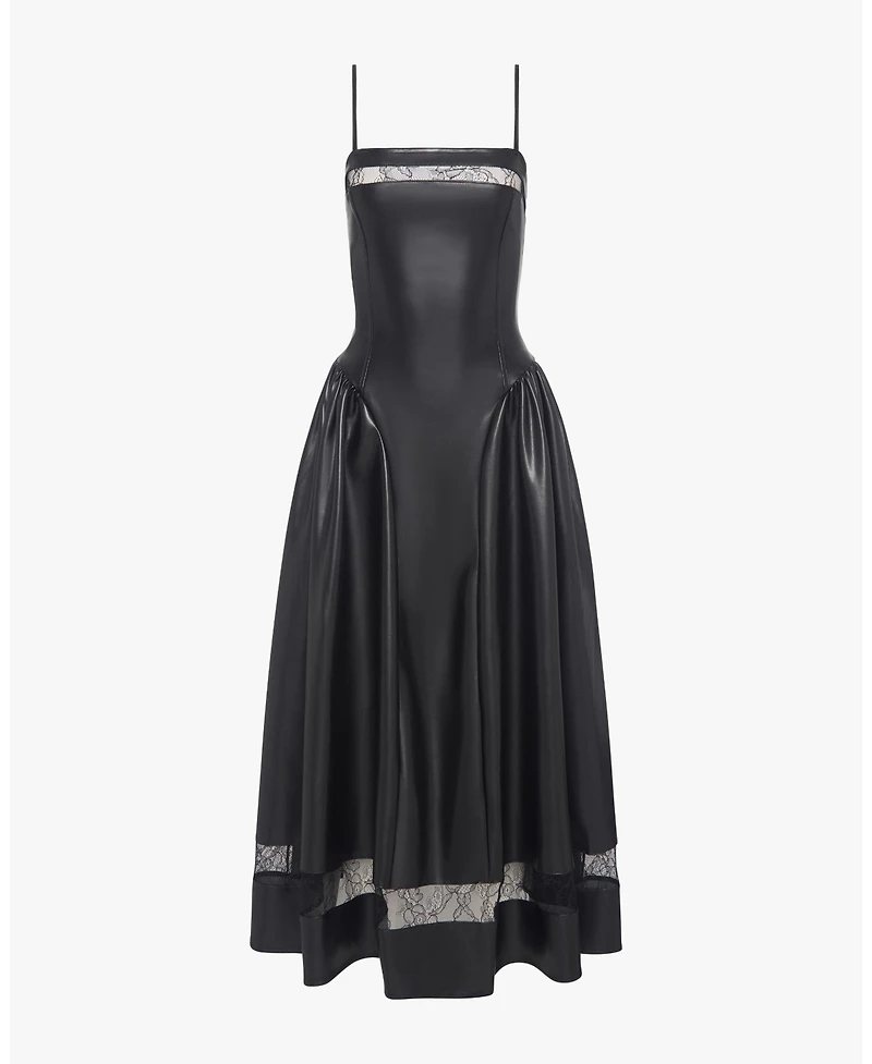 WeWoreWhat Women's Lace Panel Corset Midi Dress