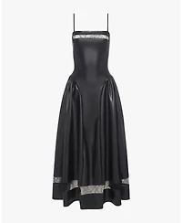 WeWoreWhat Women's Lace Panel Corset Midi Dress