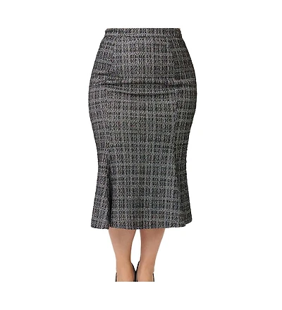 Unique Vintage Plus Boucle Trumpet Skirt