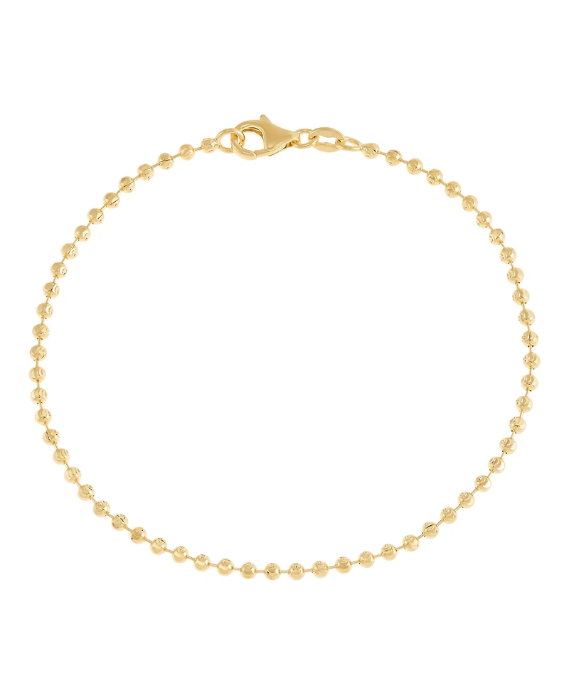 Italian Gold Bead Chain Bracelet in 14k Yellow Gold