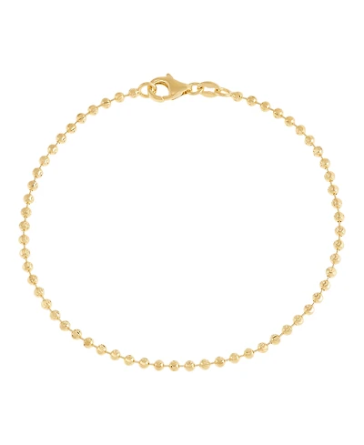 Italian Gold Bead Chain Bracelet in 14k Yellow Gold